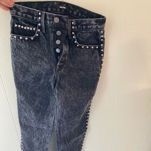GRLFRND Black Studded Jeans size 25